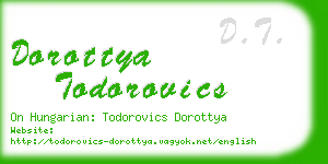 dorottya todorovics business card